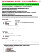 Tee tarjous peräkärrystä